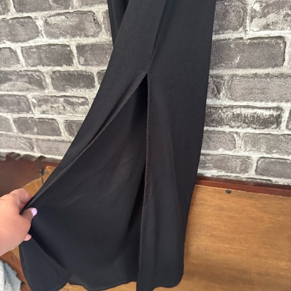 Vintage Victoria’s Secret ribbed midi dress black slit leg - Picture 5 of 7